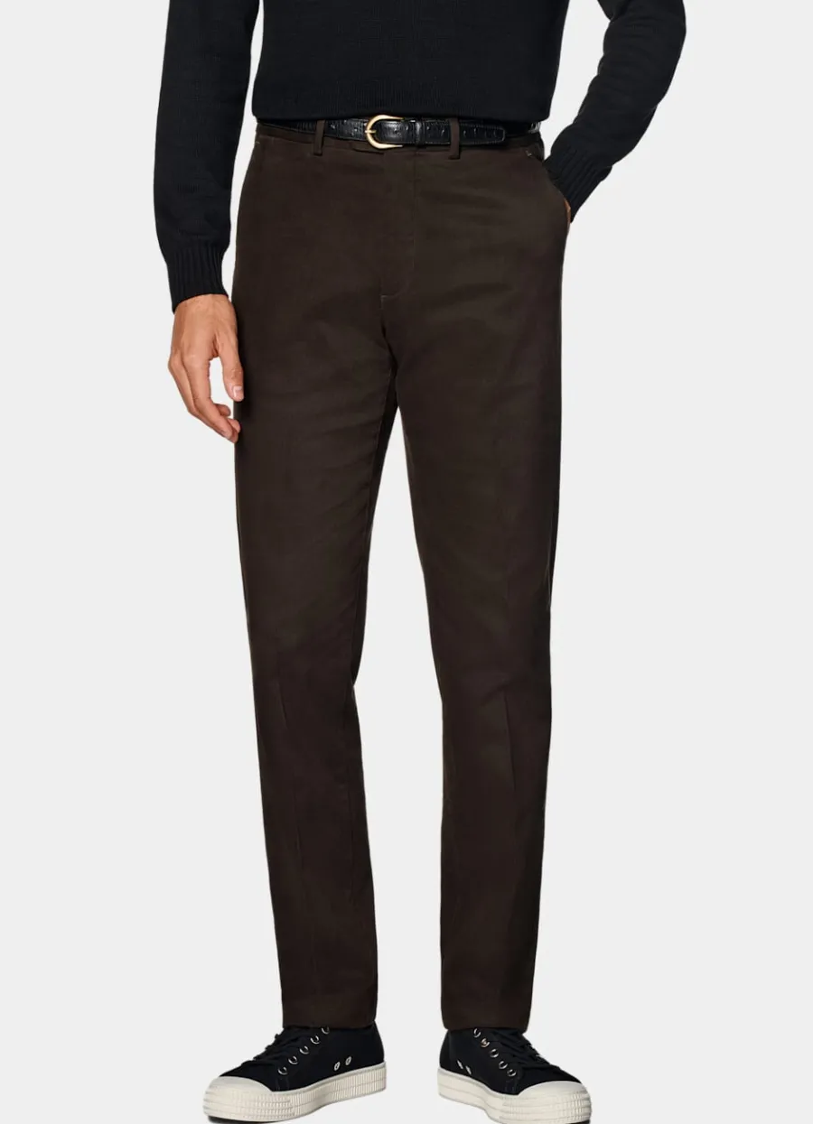 Online Chino dunkebraun Slim Leg straight Chino Hosen | Hosen