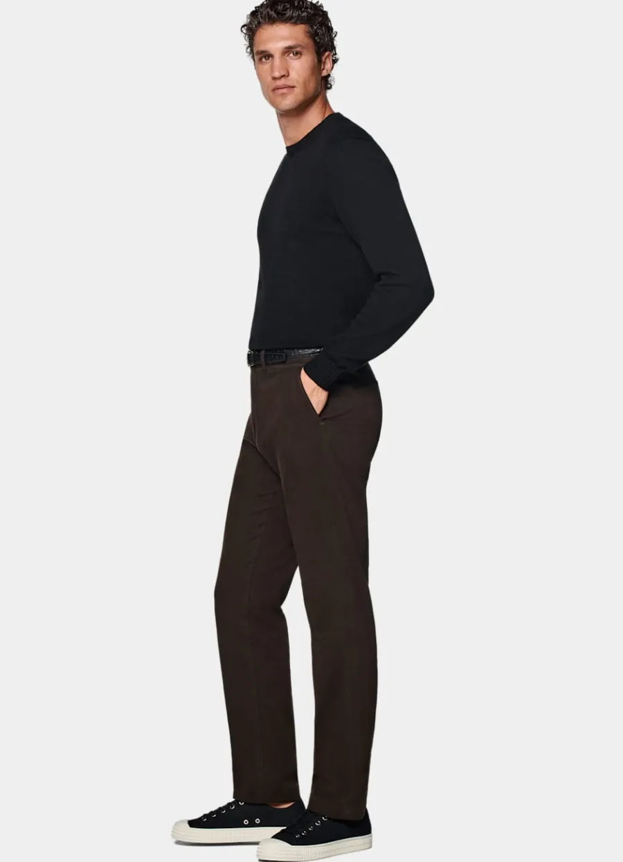chino_dunkebraun_slim_leg_straight_2.webp Online Chino dunkebraun Slim Leg straight Chino Hosen | Hosen