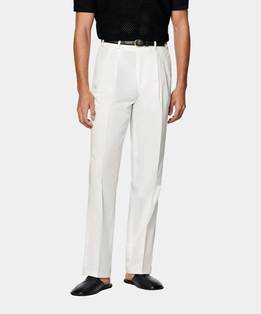 New Chino off-white Wide Leg Straight Chino Hosen | Hosen
