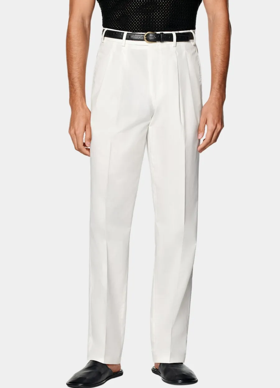 New Chino off-white Wide Leg Straight Chino Hosen | Hosen