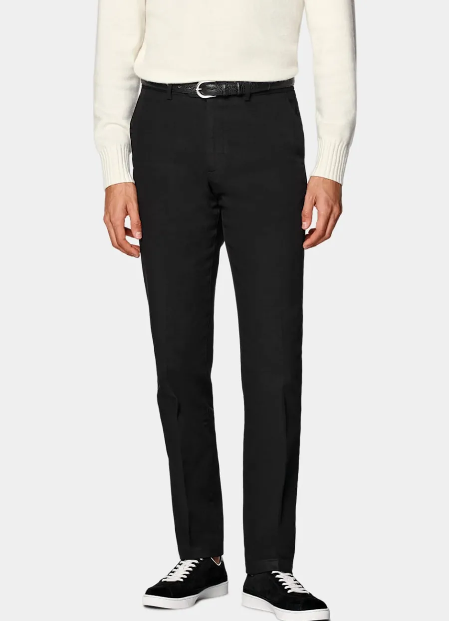 Cheap Chino Schwarz Slim Leg Straight Hosen | Chino Hosen