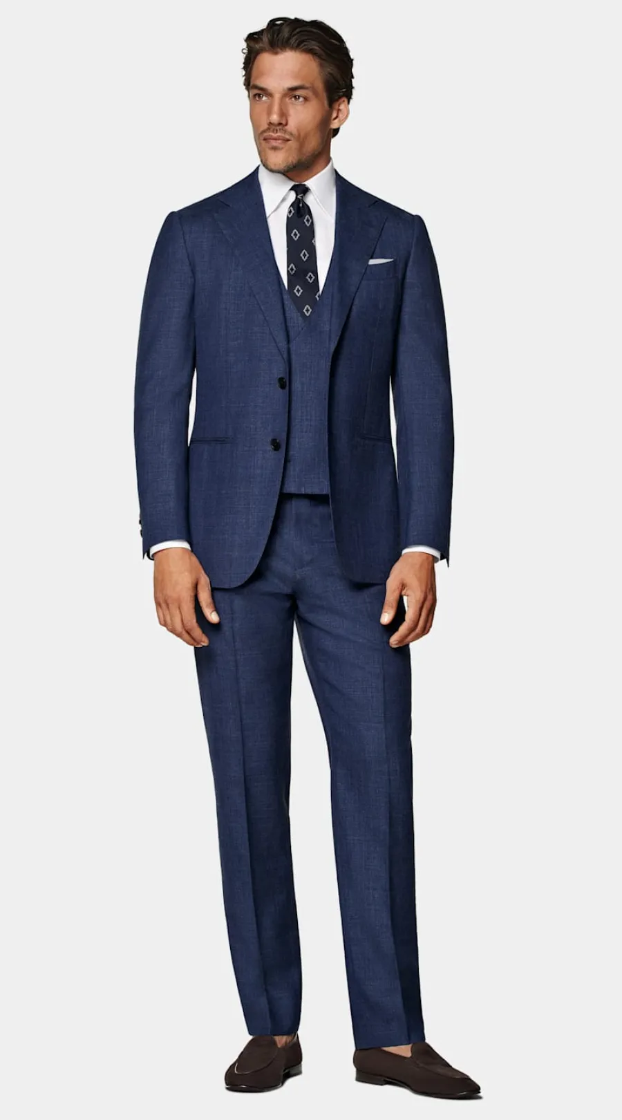 Store Custom Made Maßanzug mittelblau Maßanzüge