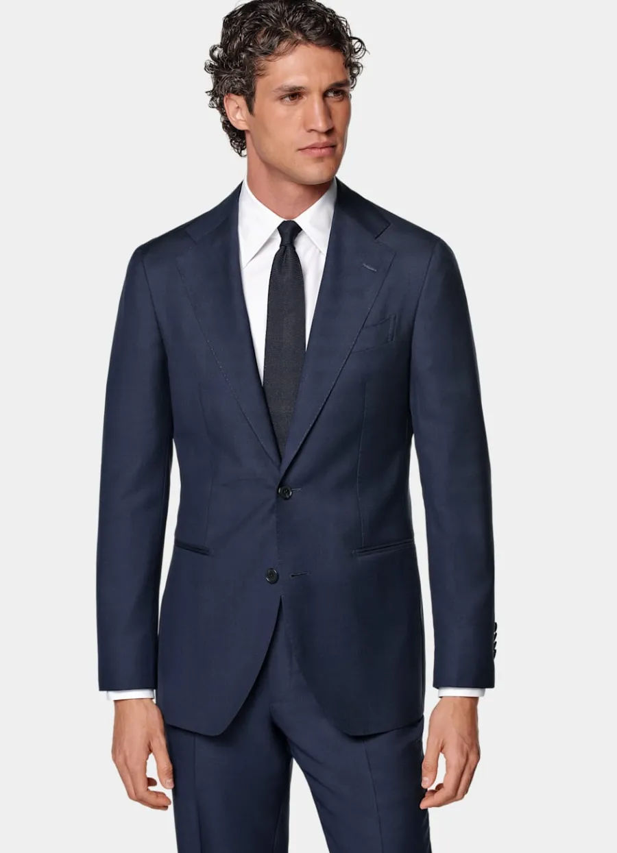 Hot Custom Made Maßanzug mittelblau kariert Maßanzüge