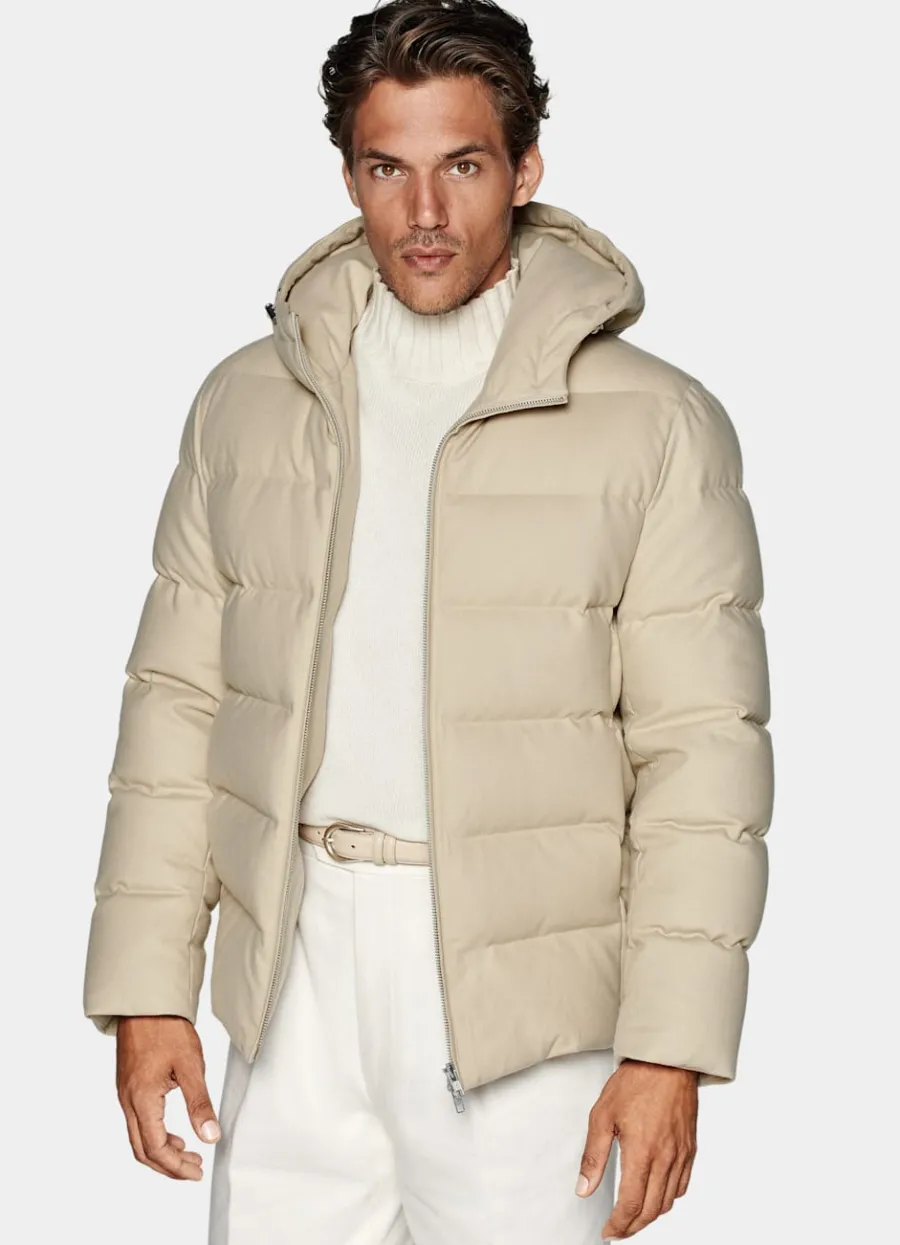 Hot Daunenjacke hellbraun Freizeitjacken