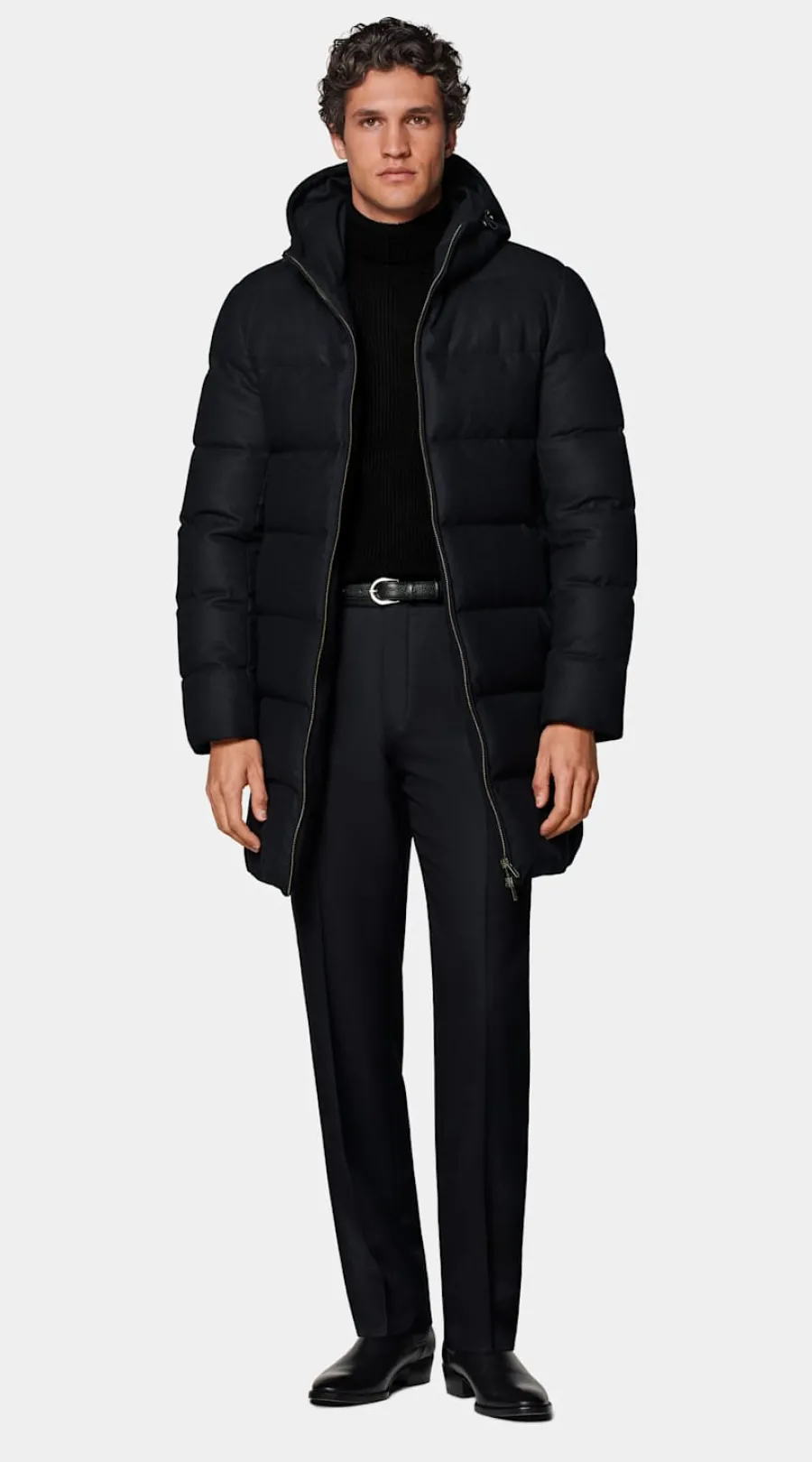 Hot Daunenjacke lang navy Freizeitjacken