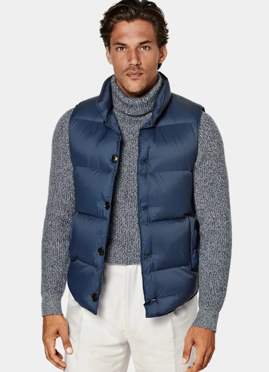 Hot Daunenweste mittelblau Westen