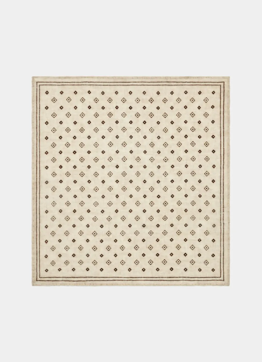 Flash Sale Einstecktuch hellbraun Grafik-Muster Einstecktücher