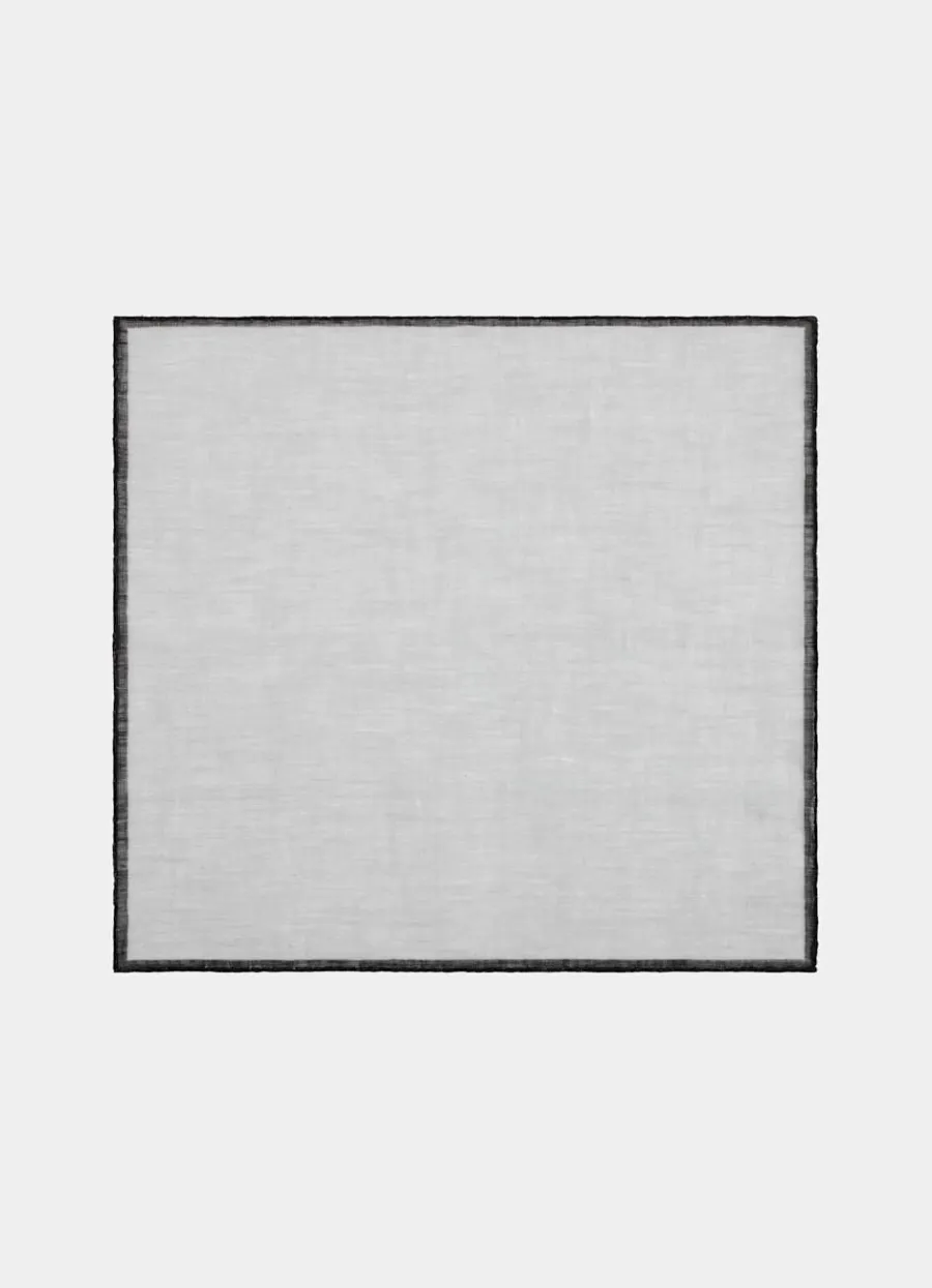 Cheap Einstecktuch hellgrau Quadrate Einstecktücher