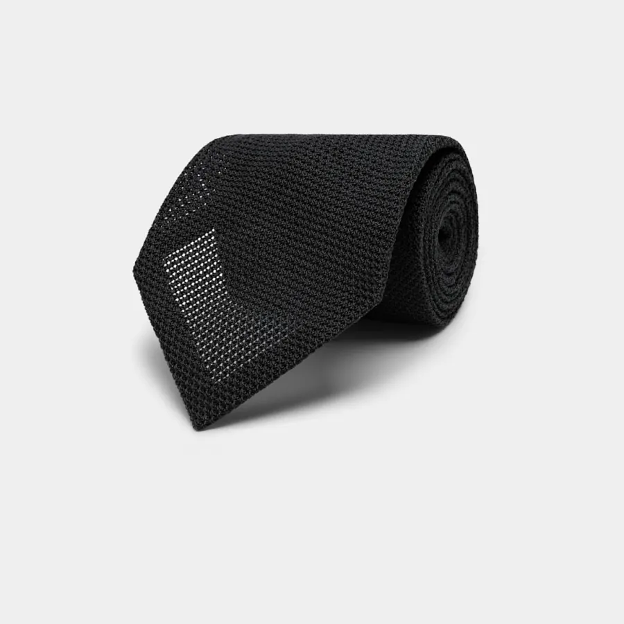 Flash Sale Grenadine Krawatte schwarz Krawatten & Fliegen