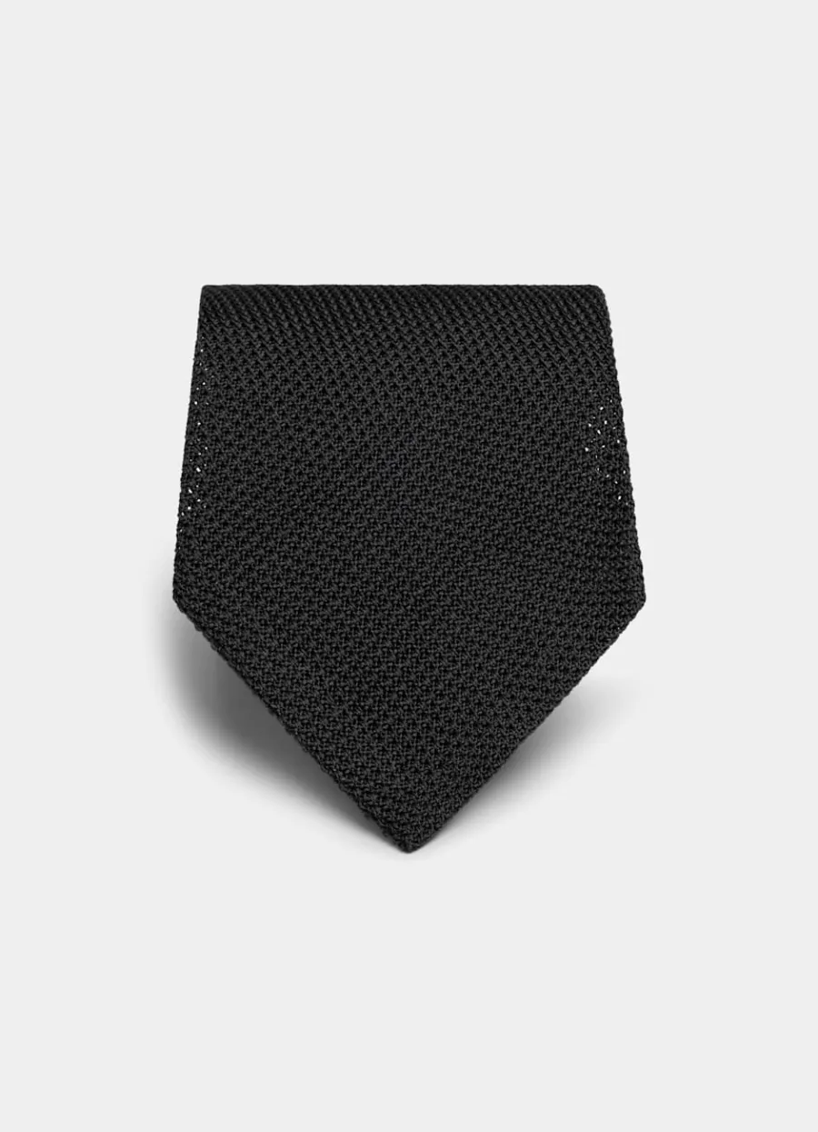Flash Sale Grenadine Krawatte schwarz Krawatten & Fliegen