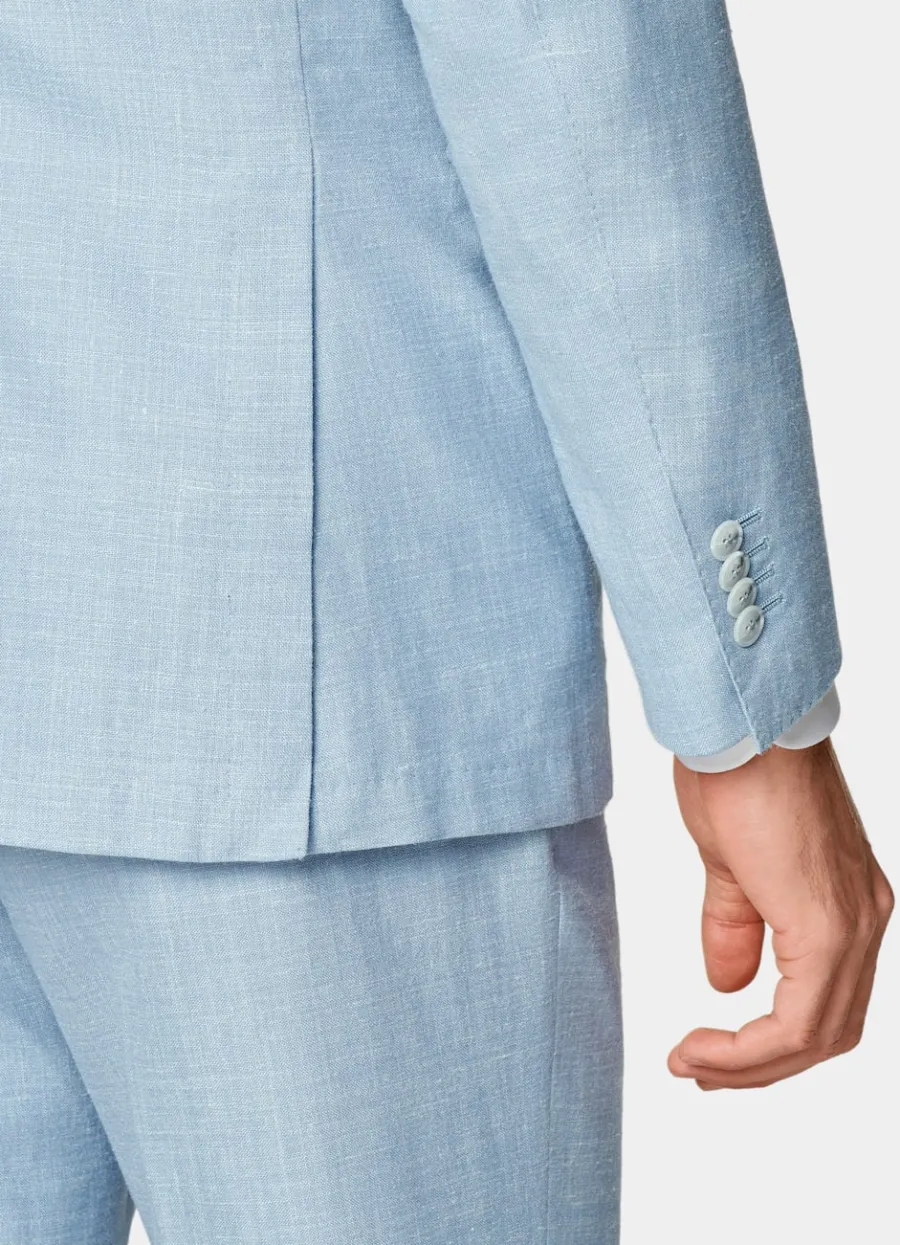 havana_anzug_dreiteilg_hellblau_tailored_fit_2.webp Best Sale Havana Anzug dreiteilg hellblau Tailored Fit Formelle Hochzeit | Hochzeitsanzüge