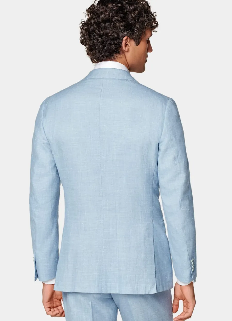 havana_anzug_dreiteilg_hellblau_tailored_fit_4.webp Best Sale Havana Anzug dreiteilg hellblau Tailored Fit Formelle Hochzeit | Hochzeitsanzüge