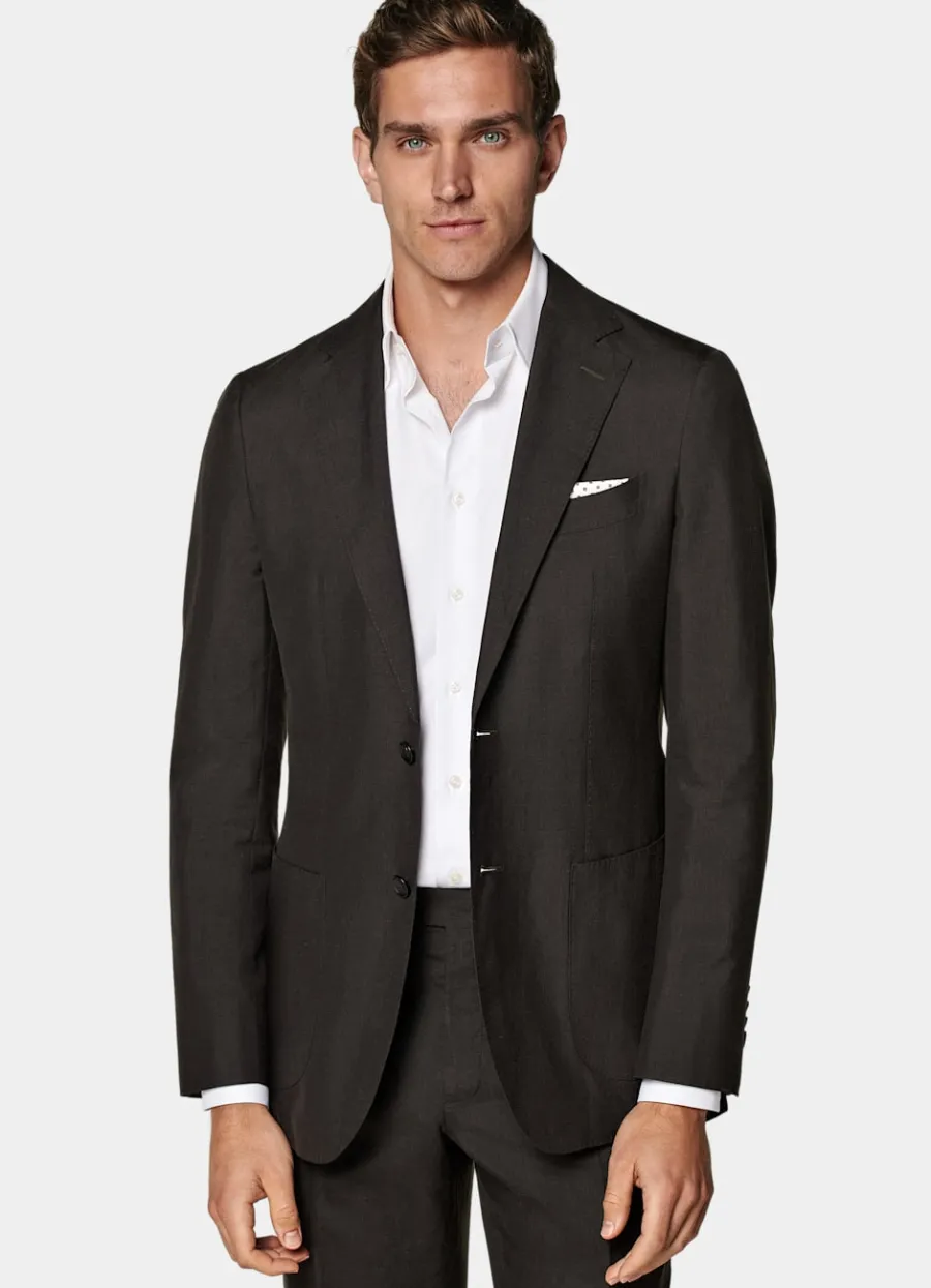 Clearance Havana Anzug dunkelbraun Tailored Fit Cocktail-Hochzeit | Hochzeitsanzüge