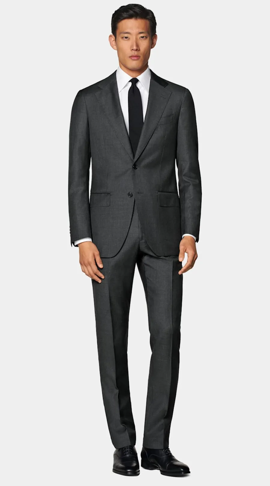 Best Sale Havana Anzug dunkelgrau Hahnentrittmuster Tailored Fit Klassische Anzüge