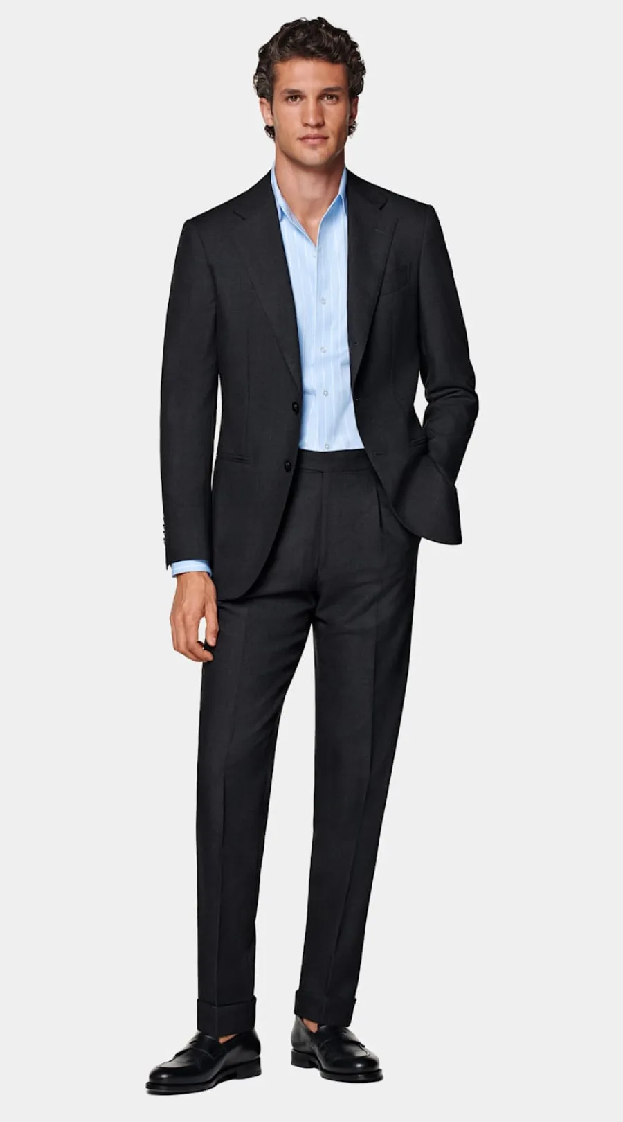 Clearance Havana Anzug dunkelgrau Tailored Fit Klassische Anzüge