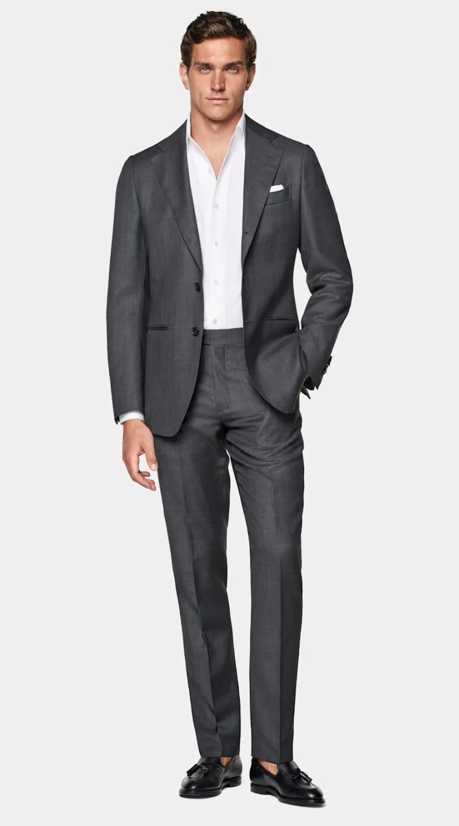 Store Havana Anzug dunkelgrau Tailored Fit Cocktail-Hochzeit | Hochzeitsanzüge
