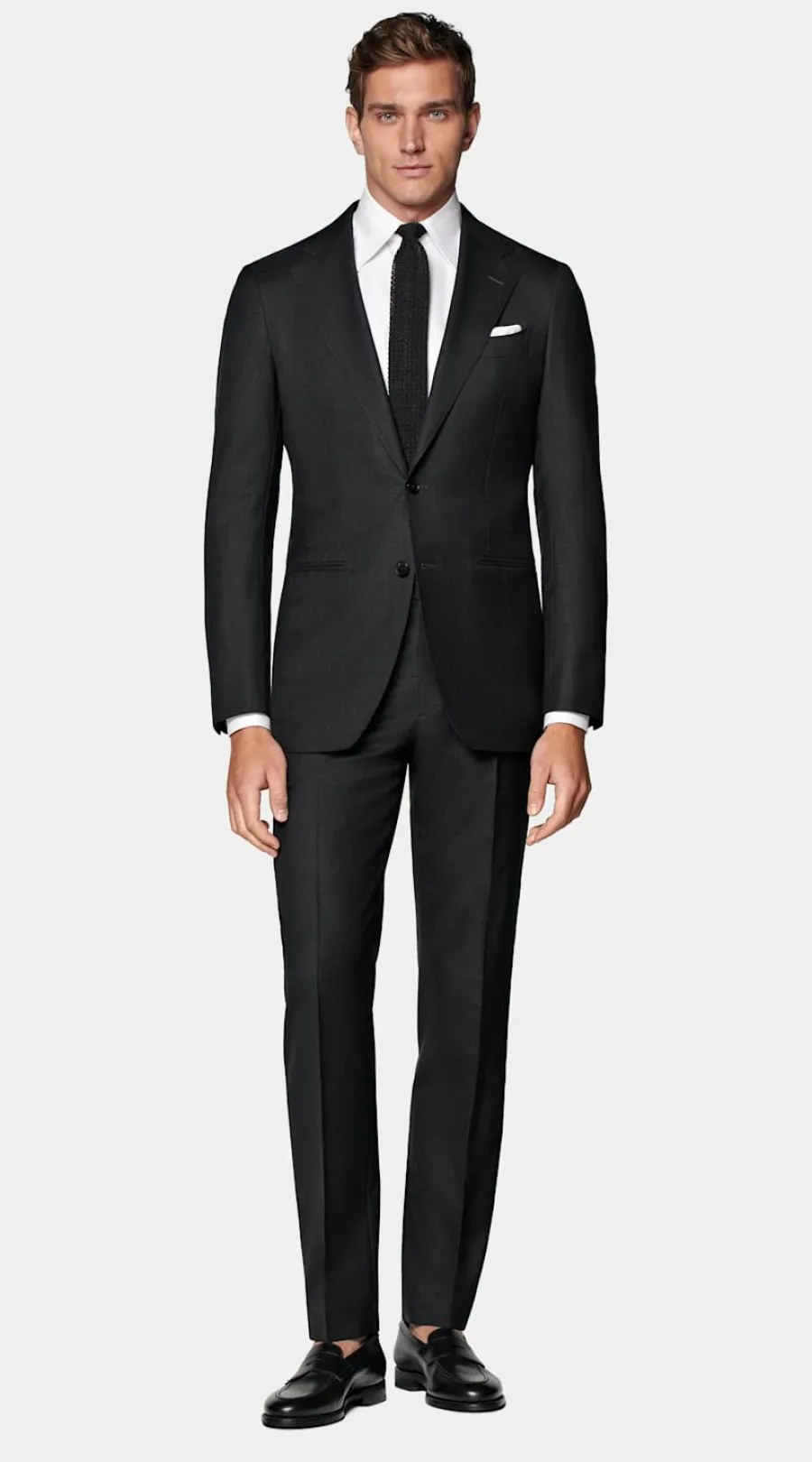 Cheap Havana Anzug dunkelgrau Tailored Fit Klassische Anzüge