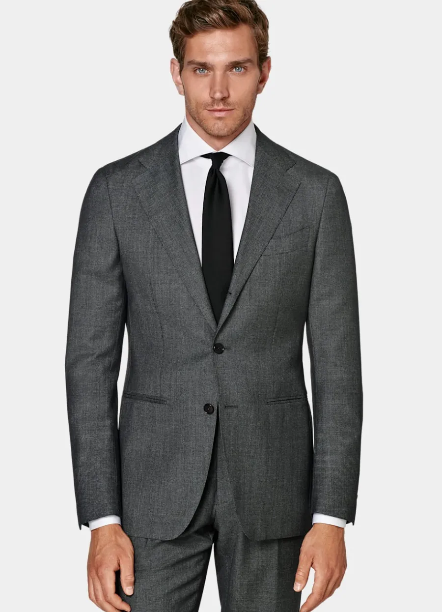 Cheap Havana Anzug dunkelgrau Tailored Fit Klassische Anzüge