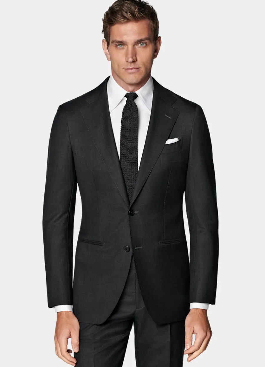 Cheap Havana Anzug dunkelgrau Tailored Fit Klassische Anzüge
