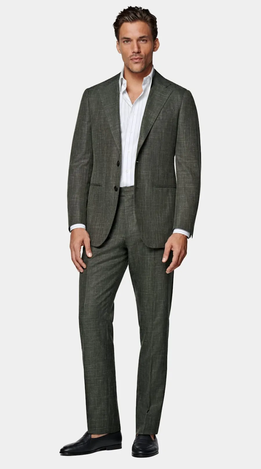 Clearance Havana Anzug dunkelgrün Tailored Fit Cocktail-Hochzeit