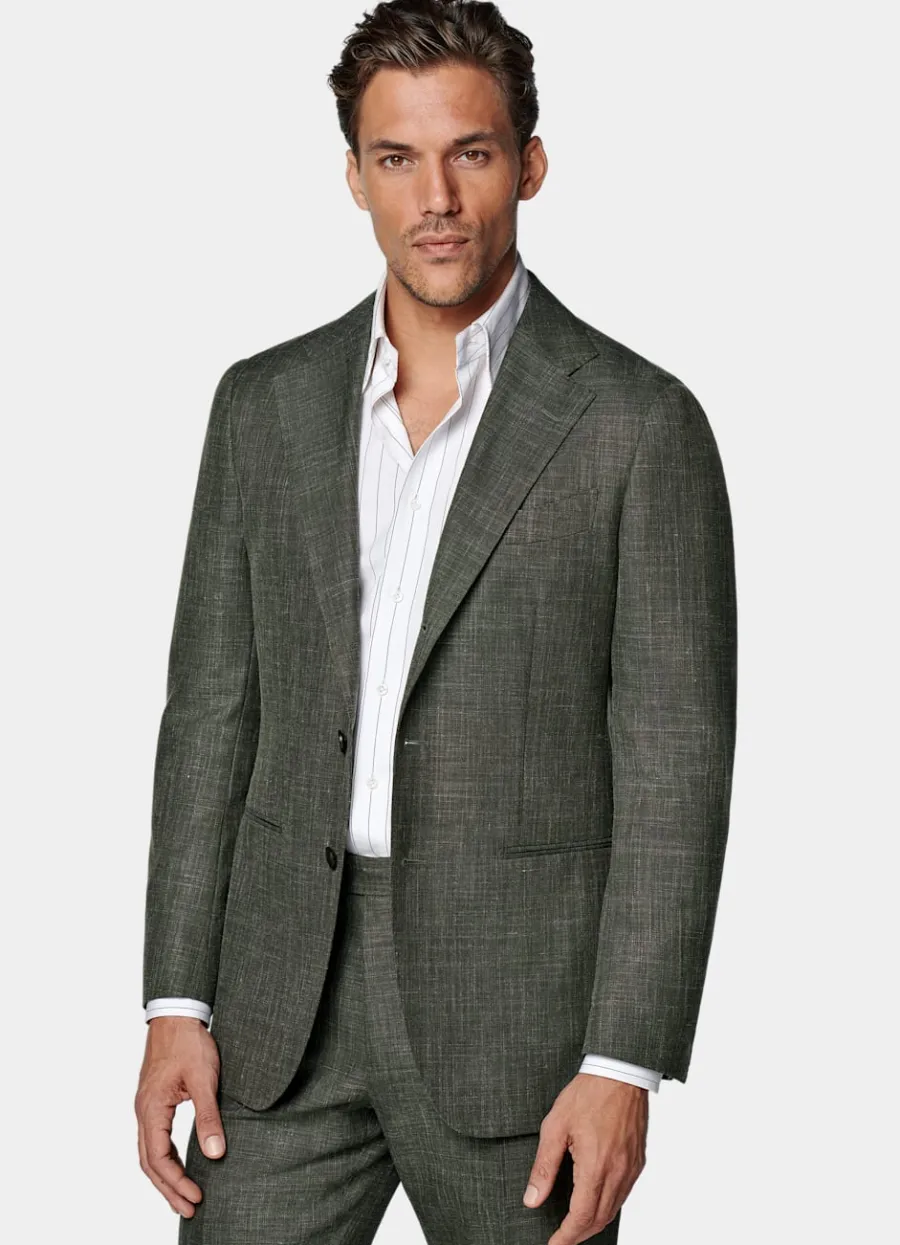 Clearance Havana Anzug dunkelgrün Tailored Fit Cocktail-Hochzeit