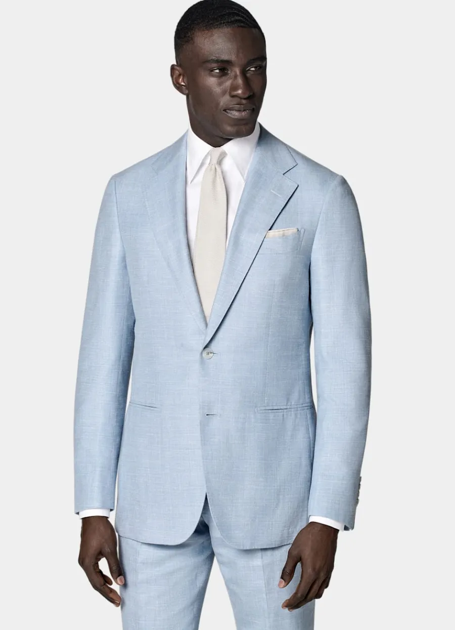 Sale Havana Anzug hellblau Tailored Fit Moderne Anzüge