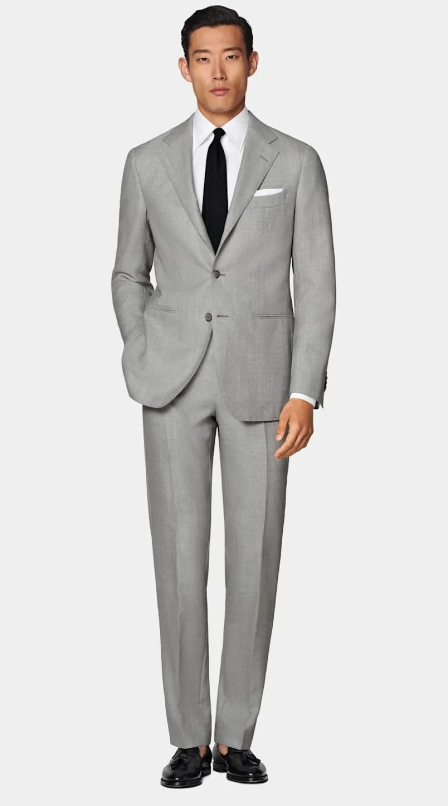 Cheap Havana Anzug hellgrau Tailored Fit Klassische Anzüge