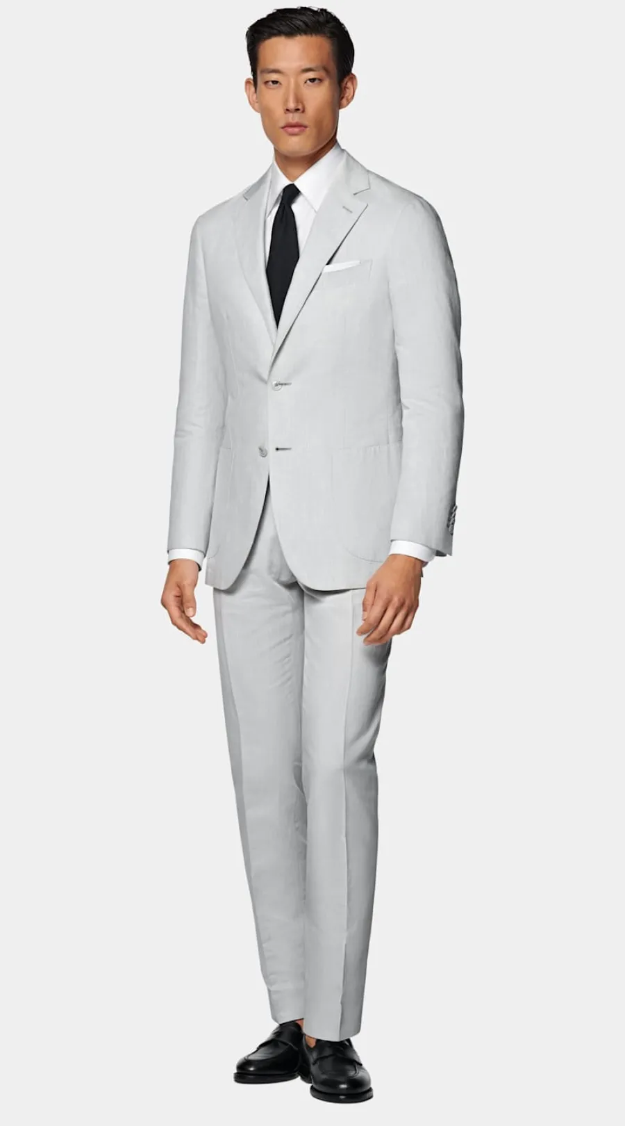 Discount Havana Anzug hellgrau Tailored Fit Formelle Hochzeit | Hochzeitsanzüge