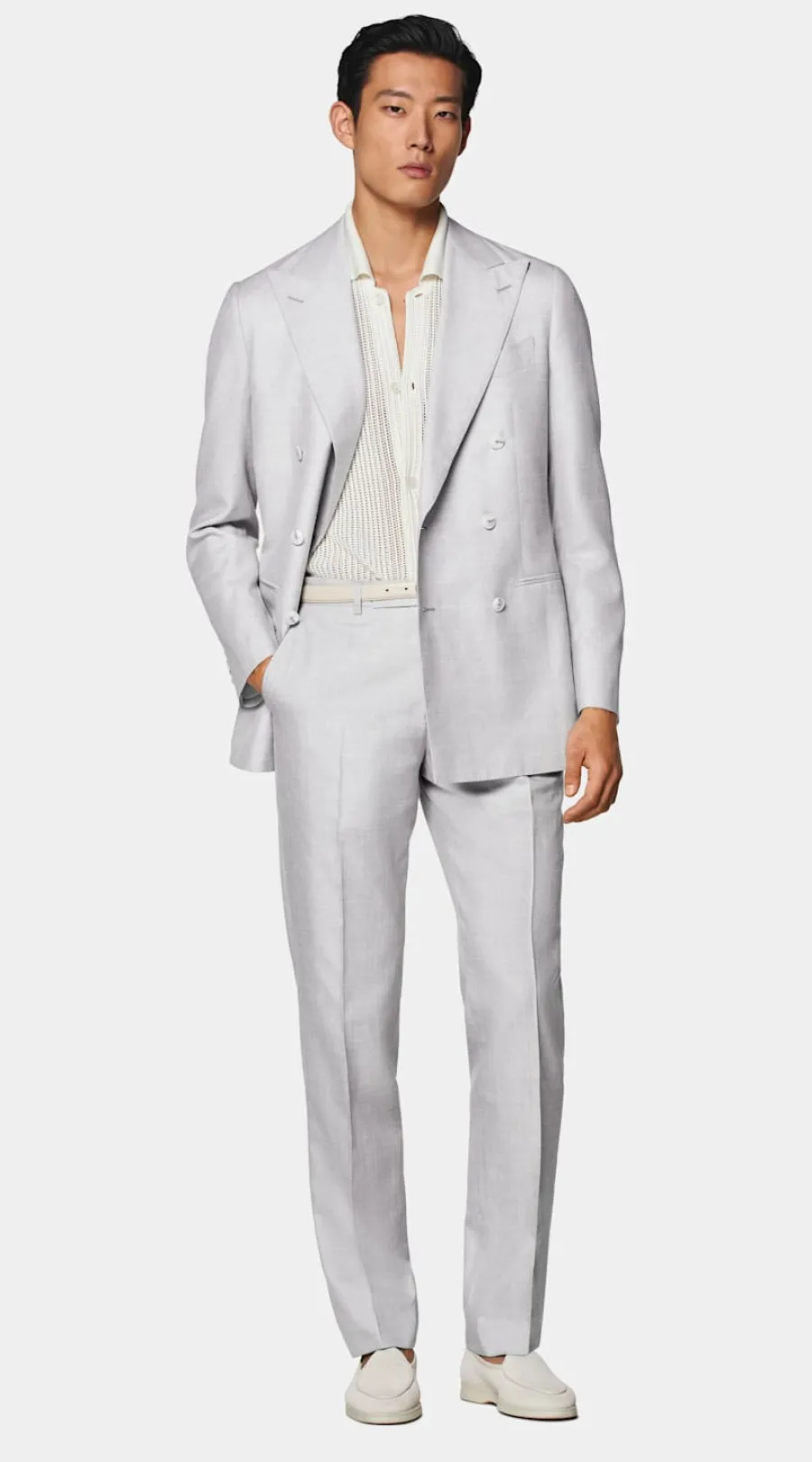 New Havana Anzug hellgrau Tailored Fit Hochzeit Am Strand | Moderne Anzüge