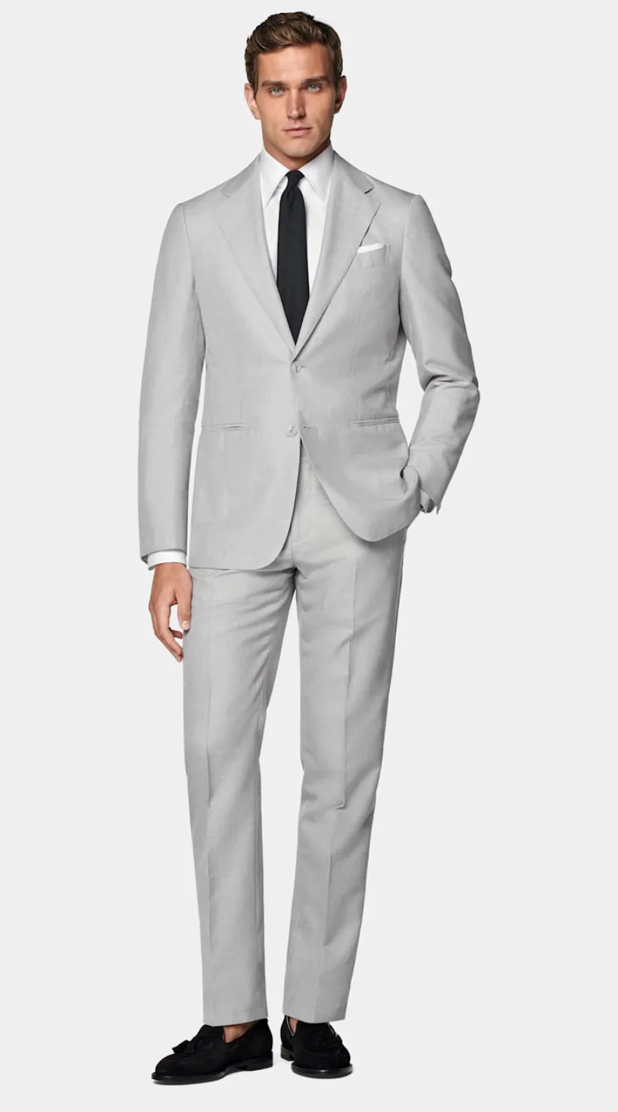 Store Havana Anzug hellgrau Tailored Fit Klassische Anzüge