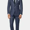 Shop Havana Anzug mittelblau Tailored Fit Formelle Hochzeit | Hochzeitsanzüge