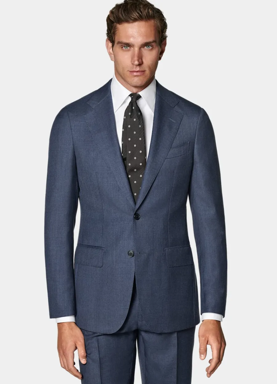 Clearance Havana Anzug mittelblau Tailored Fit Klassische Anzüge
