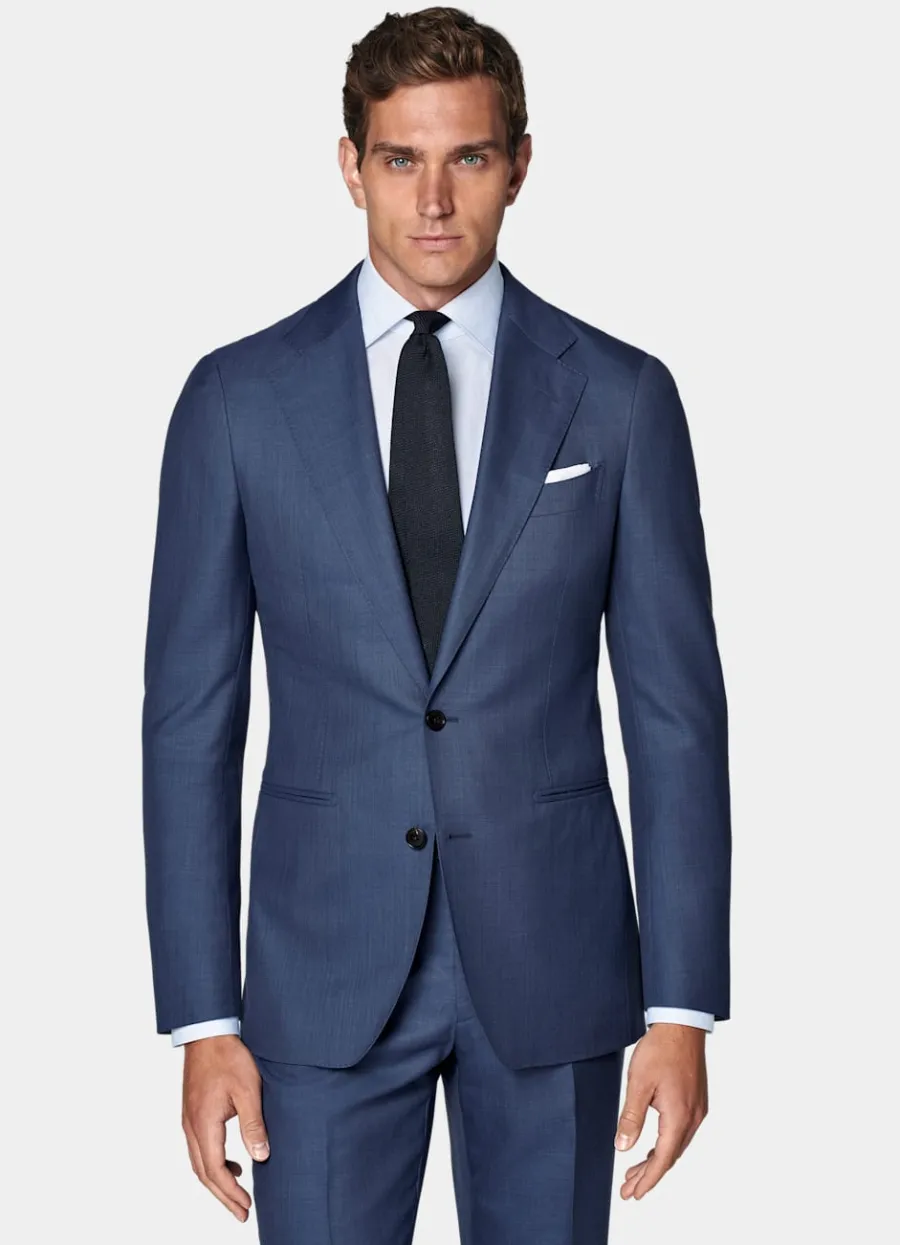 Flash Sale Havana Anzug mittelblau Tailored Fit Klassische Anzüge