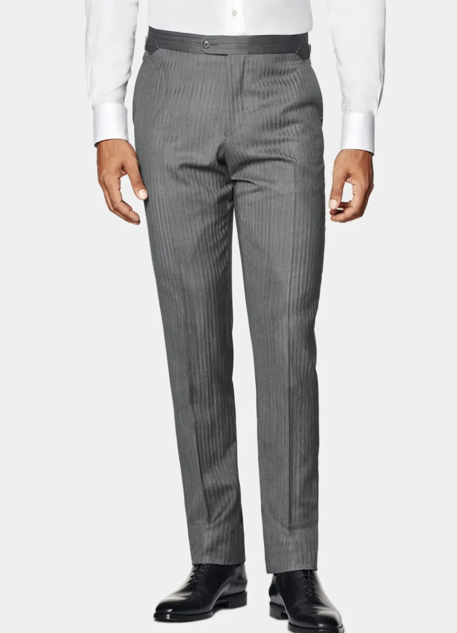 havana_anzug_mittelgrau_fischgrtmuster_tailored_fit_5.webp Store Havana Anzug mittelgrau Fischgrätmuster Tailored Fit Klassische Anzüge