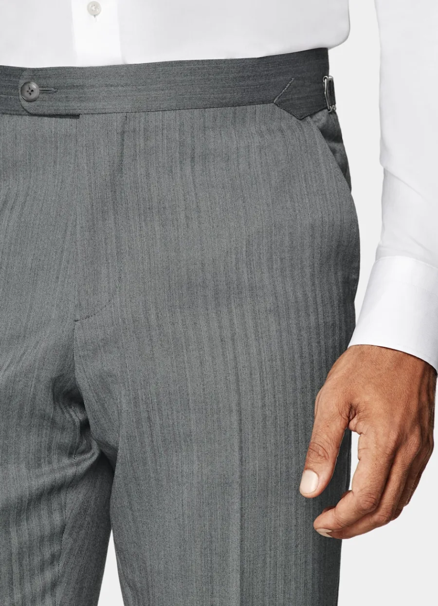 havana_anzug_mittelgrau_fischgrtmuster_tailored_fit_6.webp Store Havana Anzug mittelgrau Fischgrätmuster Tailored Fit Klassische Anzüge