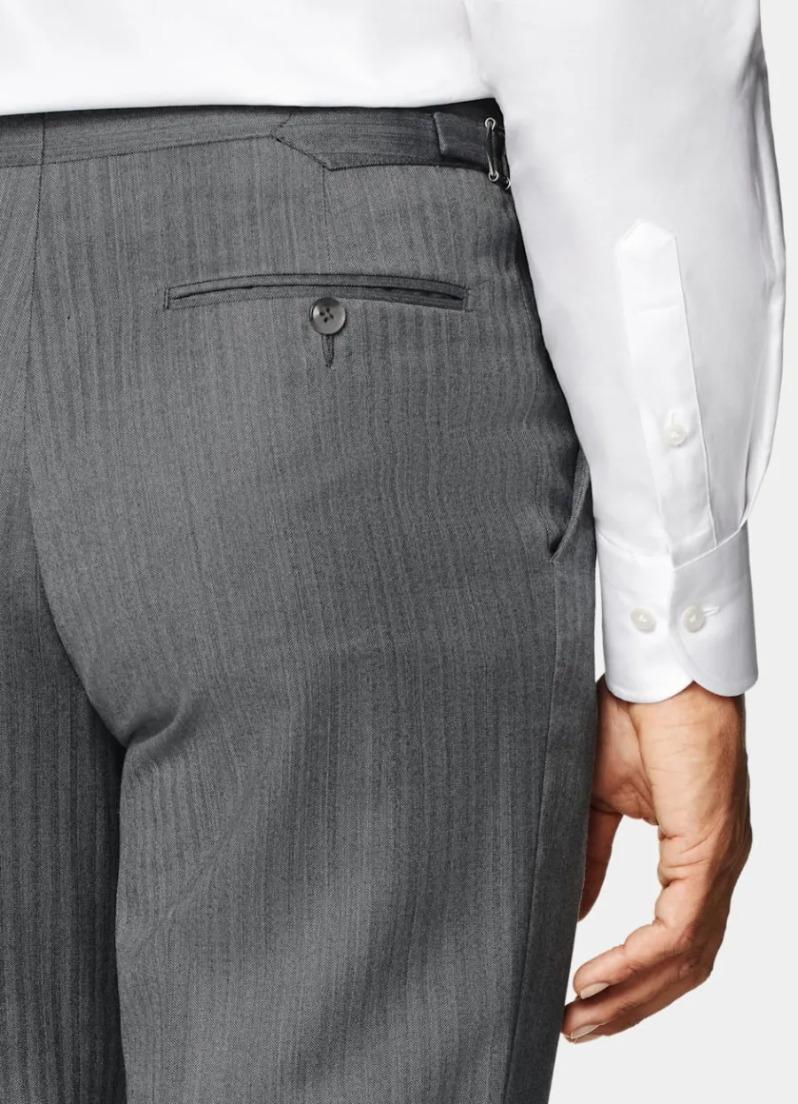 havana_anzug_mittelgrau_fischgrtmuster_tailored_fit_8.webp Store Havana Anzug mittelgrau Fischgrätmuster Tailored Fit Klassische Anzüge