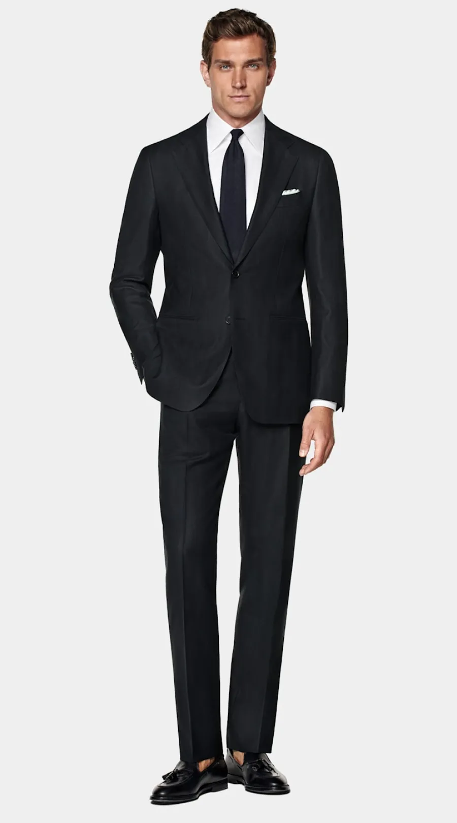 Hot Havana Anzug Fischgrätmuster Tailored Fit Moderne Anzüge