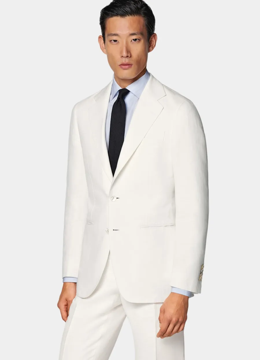 Shop Havana Anzug off-white Tailored Fit Hochzeit Am Strand | Hochzeitsanzüge