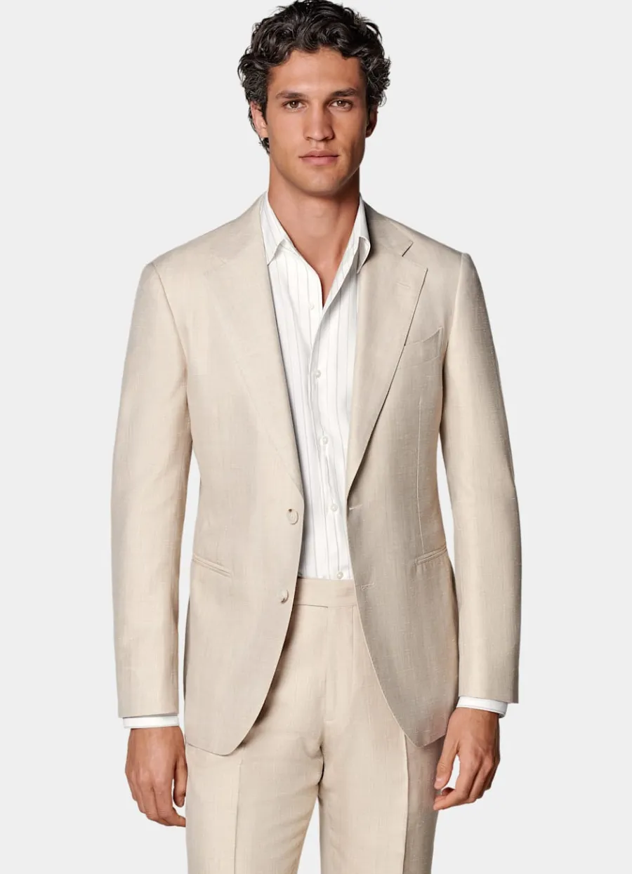 Shop Havana Anzug Fischgrätmuster Tailored Fit Formelle Hochzeit | Hochzeitsanzüge