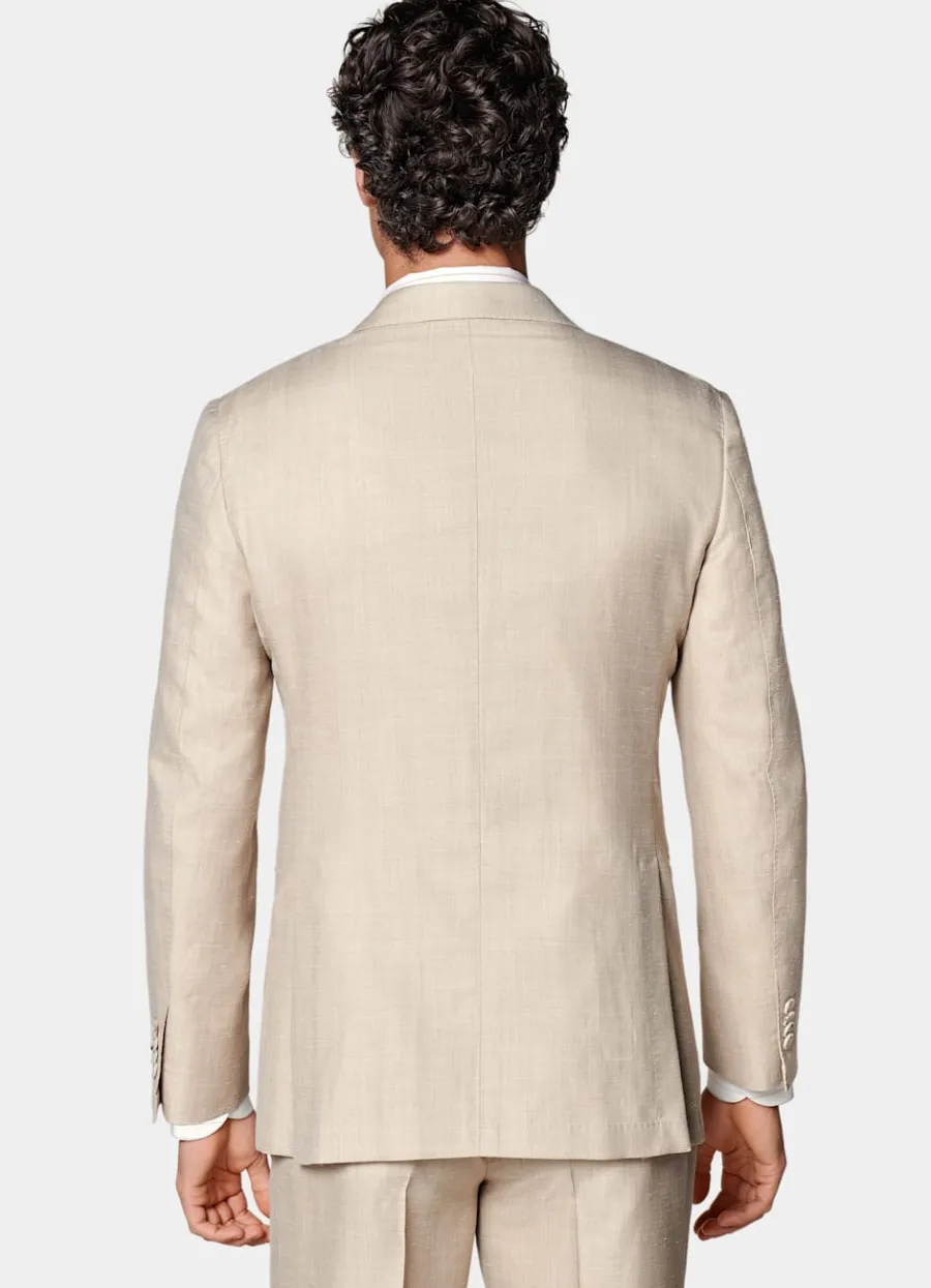 havana_anzug_sand_fischgrtmuster_tailored_fit_4-2.webp Shop Havana Anzug Fischgrätmuster Tailored Fit Formelle Hochzeit | Hochzeitsanzüge