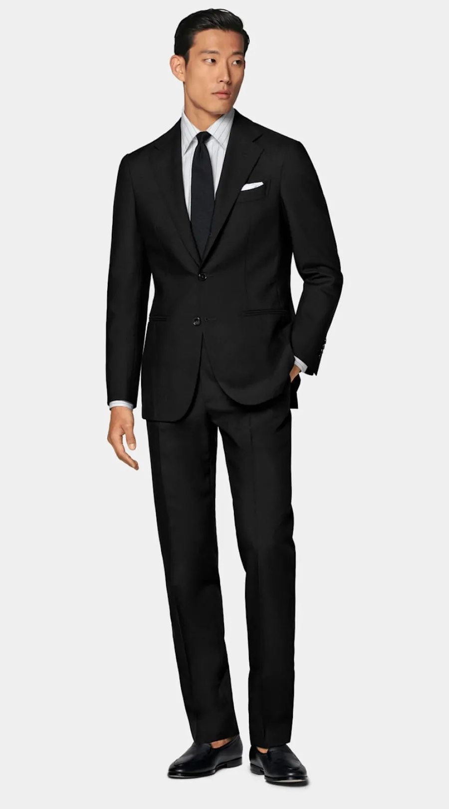 Fashion Havana Anzug schwarz Tailored Fit Klassische Anzüge