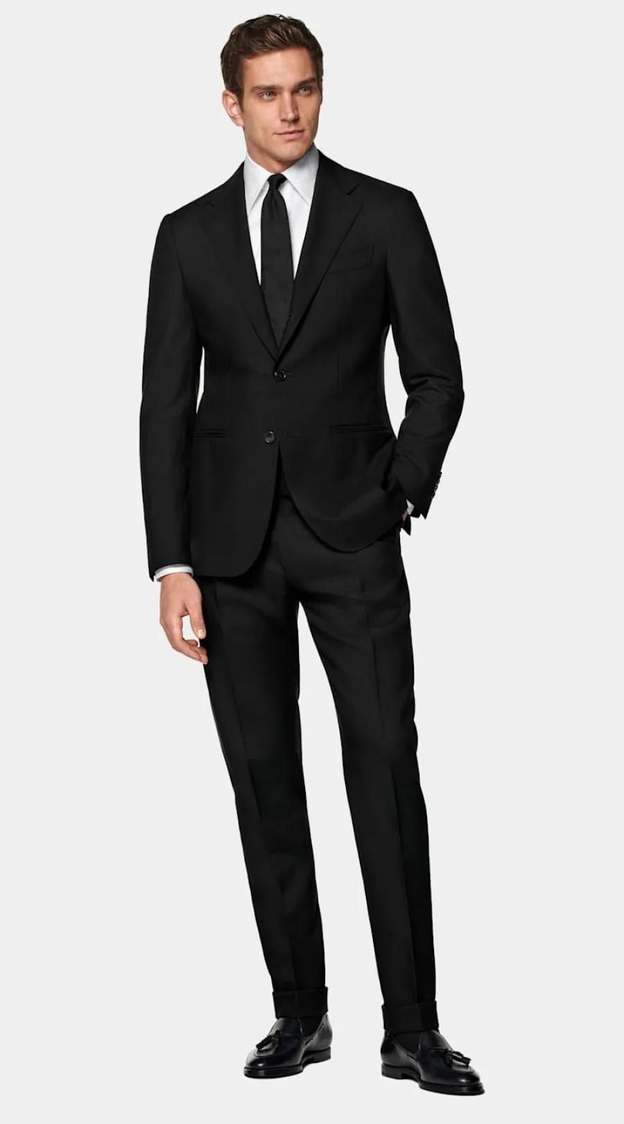 New Havana Anzug schwarz Tailored Fit Klassische Anzüge