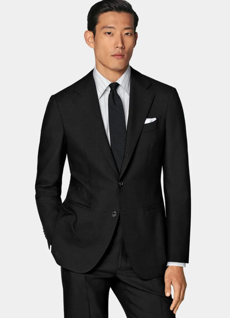 Fashion Havana Anzug schwarz Tailored Fit Klassische Anzüge