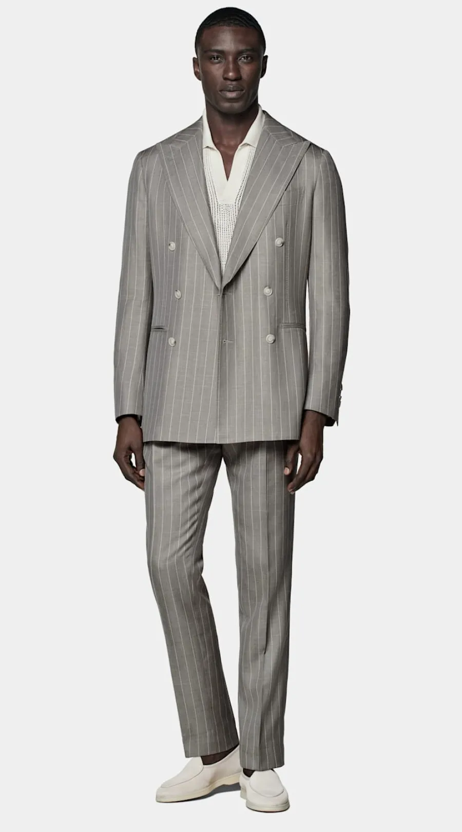 Clearance Havana Anzug gestreift Tailored Fit Hochzeit Am Strand