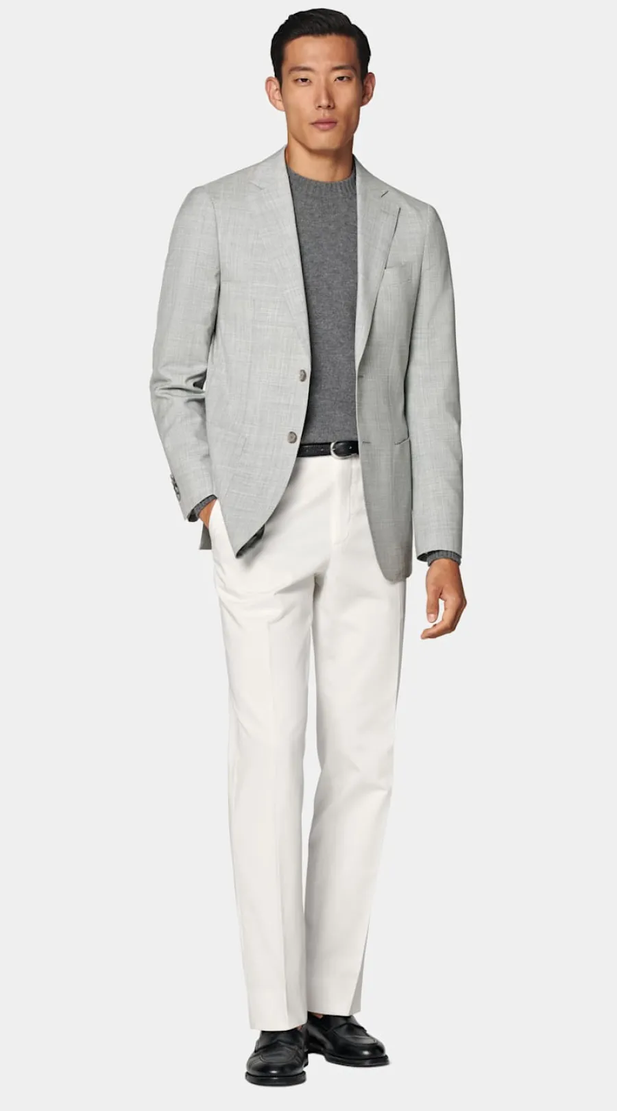 Best Sale Havana Anzugsakko hellgrau Tailored Fit Anzugsakkos