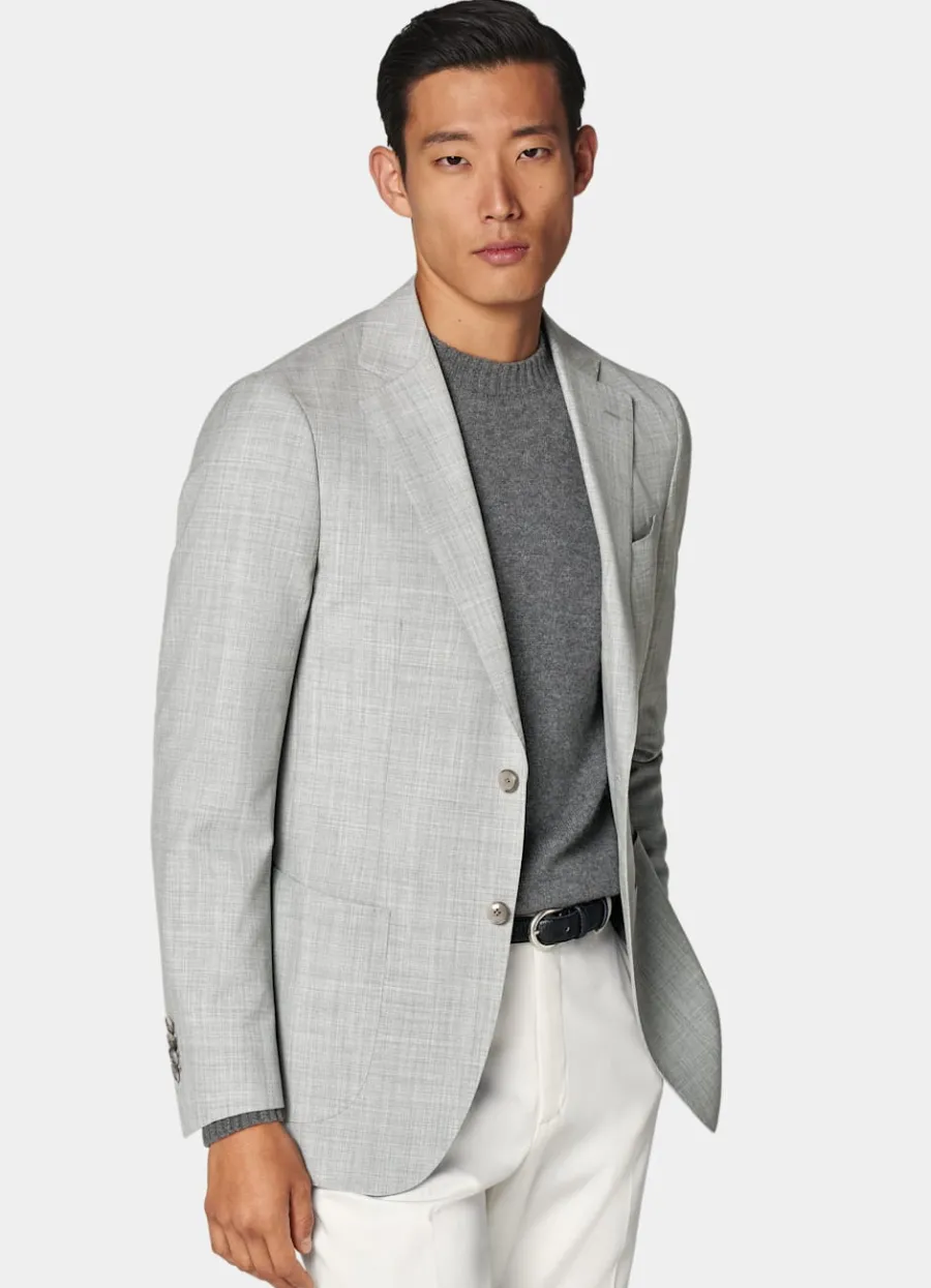 Best Sale Havana Anzugsakko hellgrau Tailored Fit Anzugsakkos