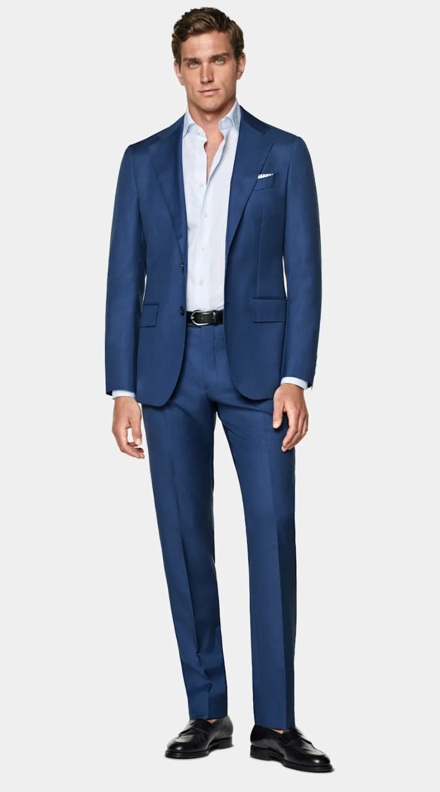 Sale Havana Anzugsakko mittelblau Tailored Fit Anzugsakkos