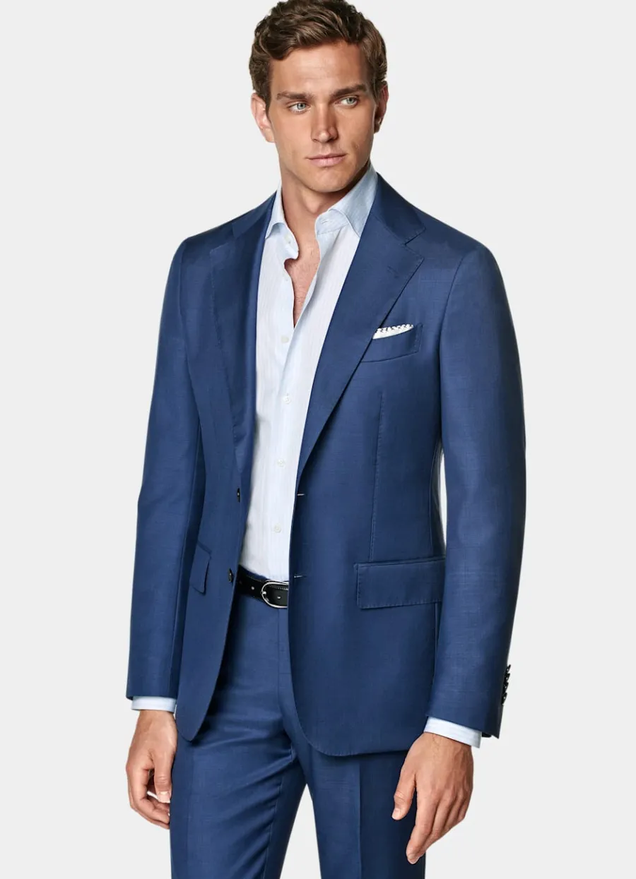 Sale Havana Anzugsakko mittelblau Tailored Fit Anzugsakkos