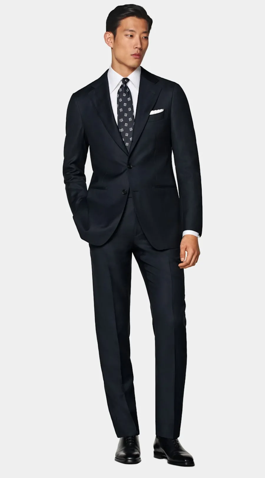 Flash Sale Havana Anzugsakko Birdseye-Muster Tailored Fit Anzugsakkos
