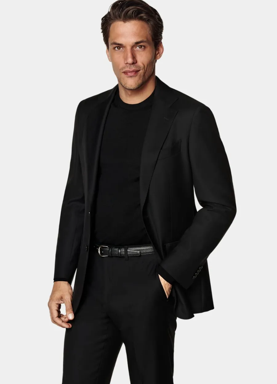 New Havana Anzugsakko schwarz Tailored Fit Anzugsakkos